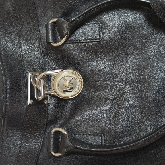 MICHAEL KORS Black Leather Bag with Padlock - Picture 2 of 6